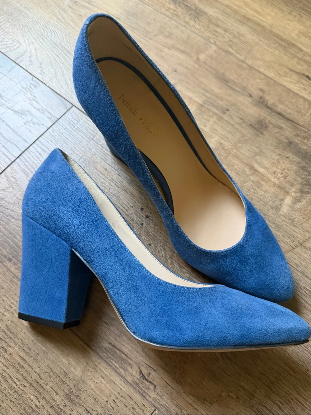 Nine West Scheila Pump Blue Suede Size 7.5